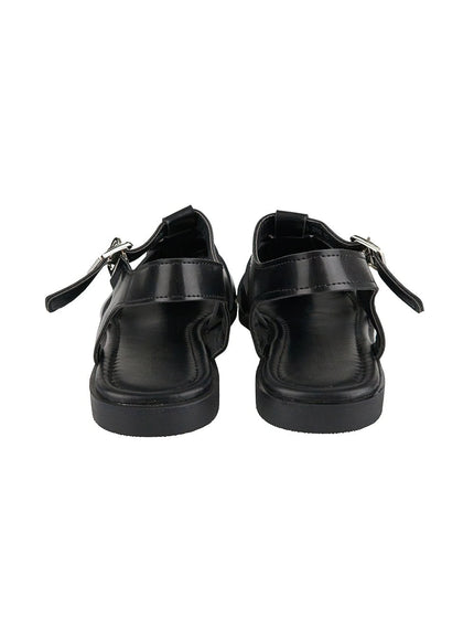 faux-leather-cage-flats-ol411