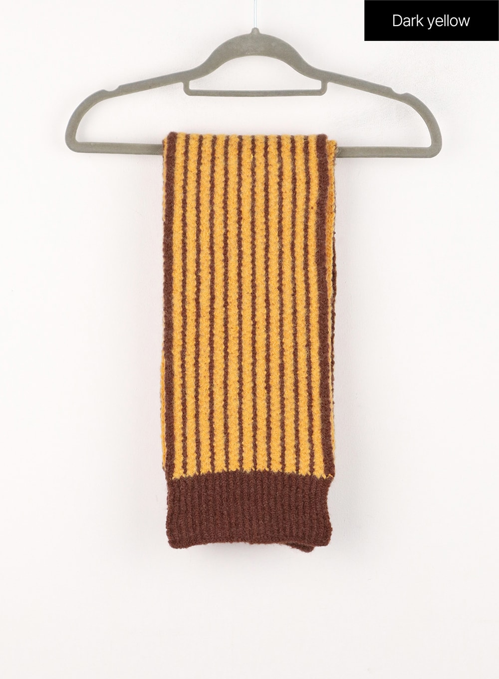 knit-stripe-scarf-in302 / Dark yellow