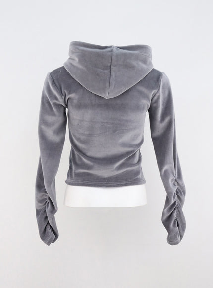 velvet-shirred-hoodie-zip-up-jacket-cn321