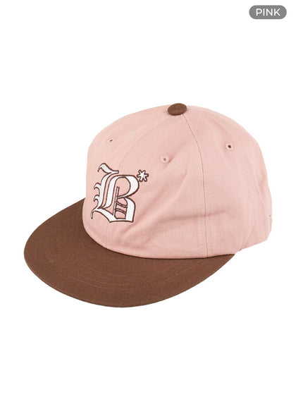 embroidered-lettering-cap-cu424 / Pink