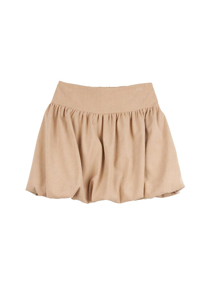 corduroy-solid-mini-skirt-cn412 / Beige