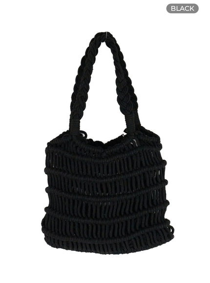 crochet-tote-bag-oy424 / Black