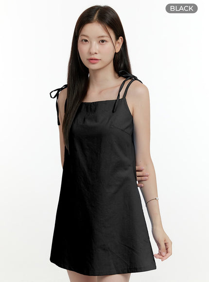 flare-sleeveless-mini-dress-ol423 / Black