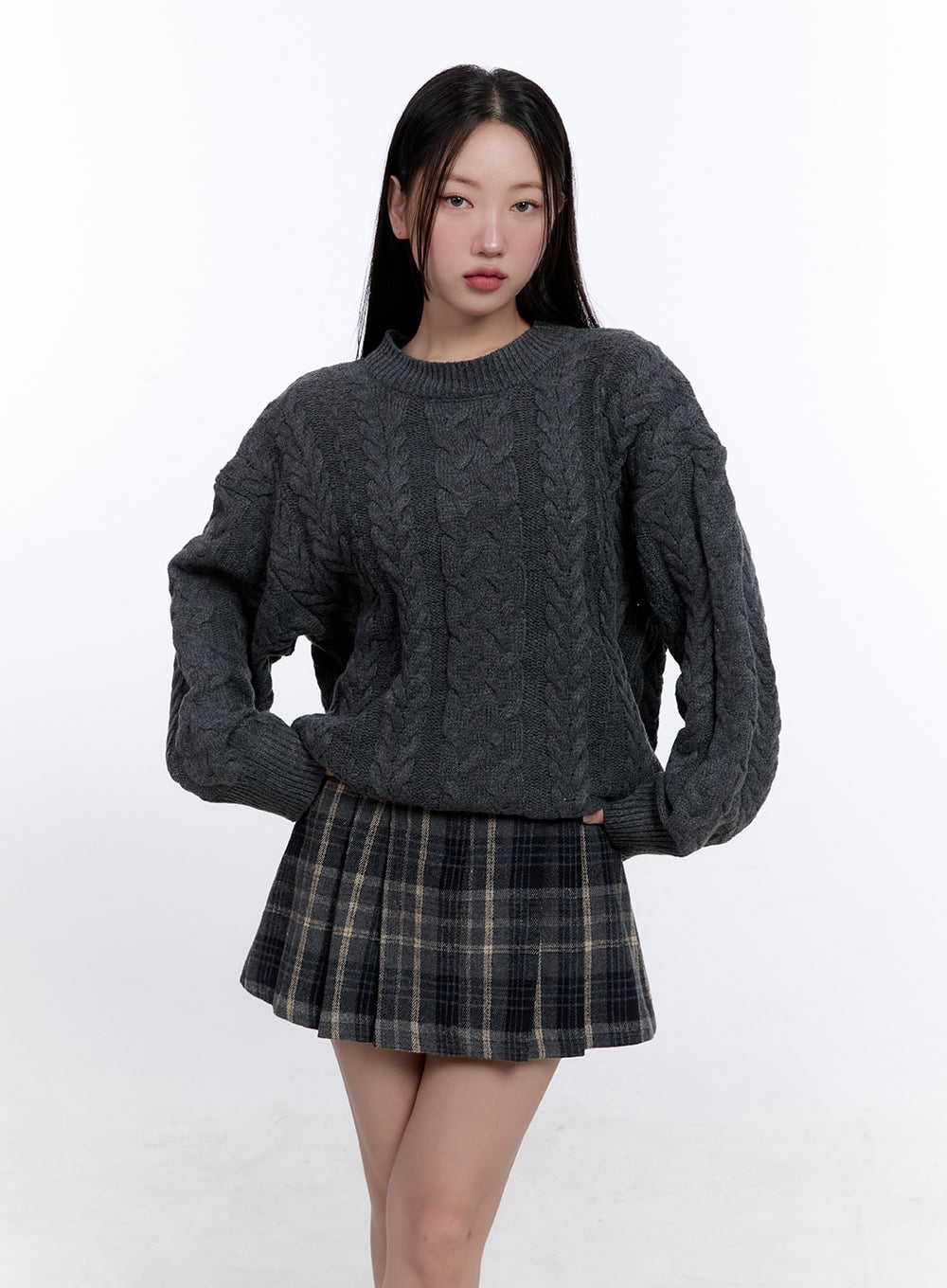 Cozy Cable-Knit Oversized Sweater CJ513