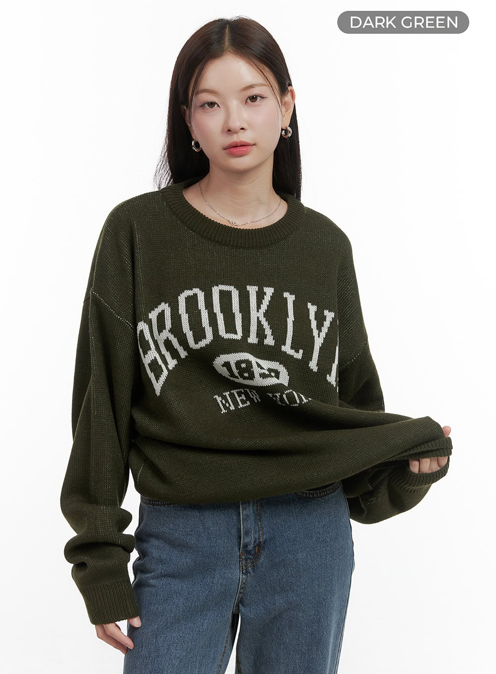 brooklyn-oversized-knit-sweater-oo416 / Dark green