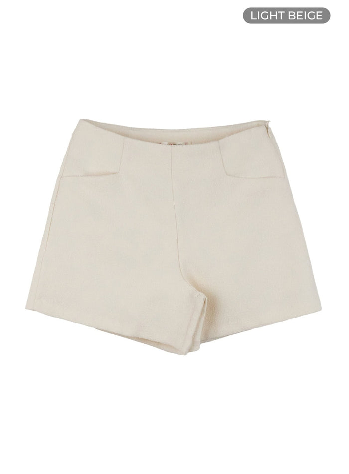 classic-tweed-shorts-os423 / Light beige