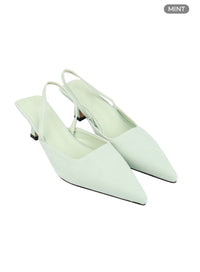 suede-pointed-toe-slingback-kitten-heels-om426 / Mint