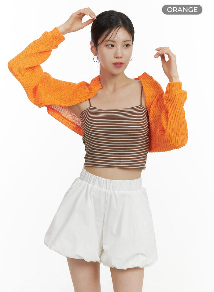 summer-bolero-shrug-oa423 / Orange