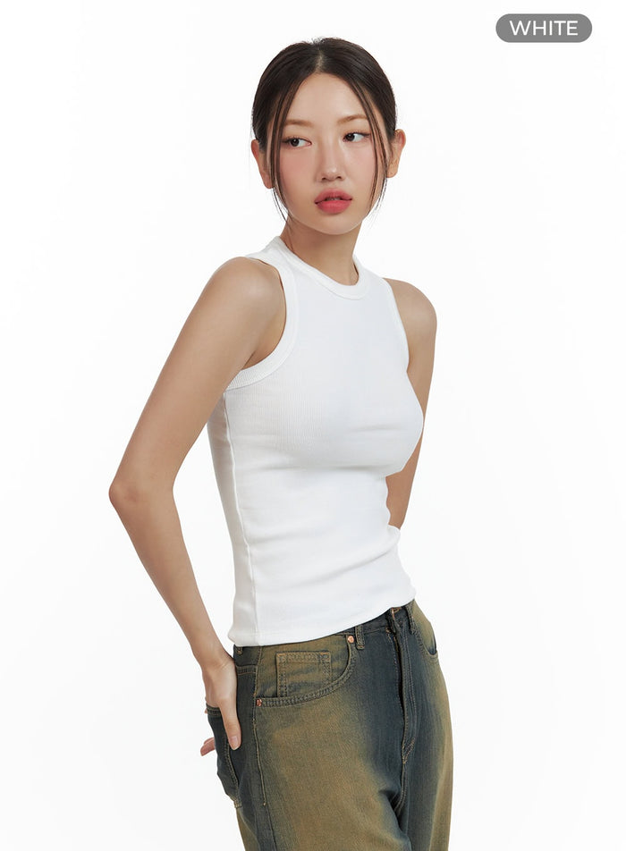solid-ribbed-tank-top-cu420 / White