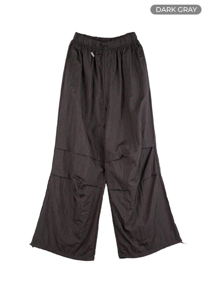 pintuck-parachute-pants-cu426 / Dark gray