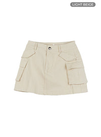 cargo-mini-skirt-cl426 / Light beige