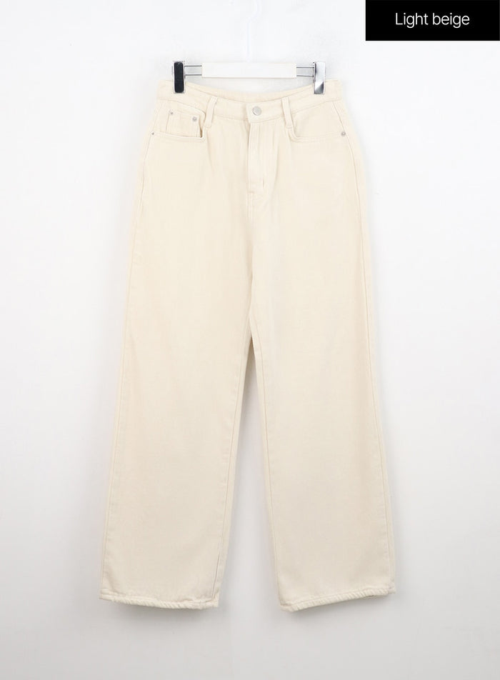 straight-leg-wide-pants-on310 / Light beige