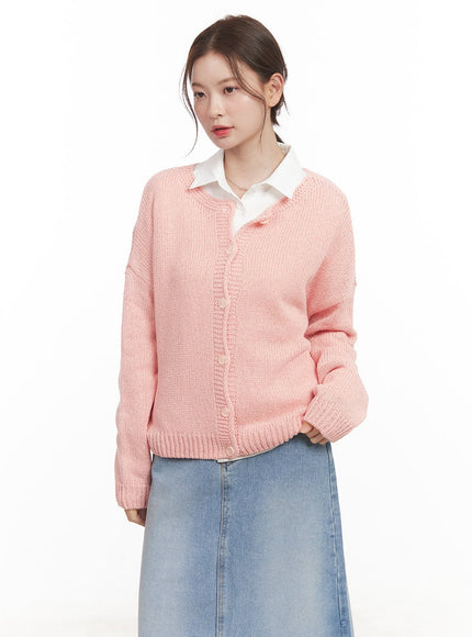 Cozy Knit Buttoned Cardigan CM511