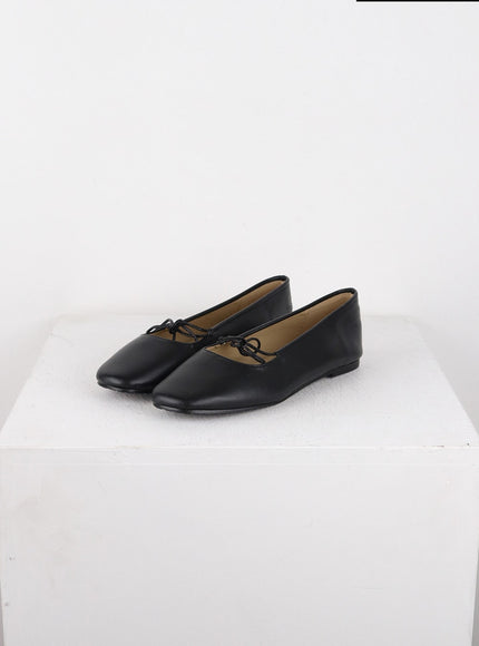 single-band-bowknot-ballet-mary-jane-flats-od326 / Black