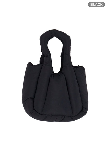 petite-cushion-tote-os411 / Black