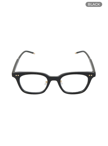 square-clear-frame-glasses-ol423 / Black