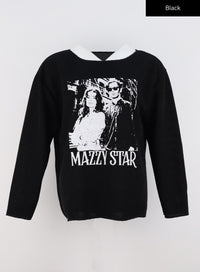 graphic-sweater-pullover-cs327 / Black