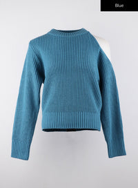 cut-out-knit-sweater-cd312 / Blue
