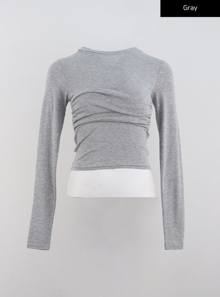 top-layered-long-sleeve-tee-cn328 / Gray