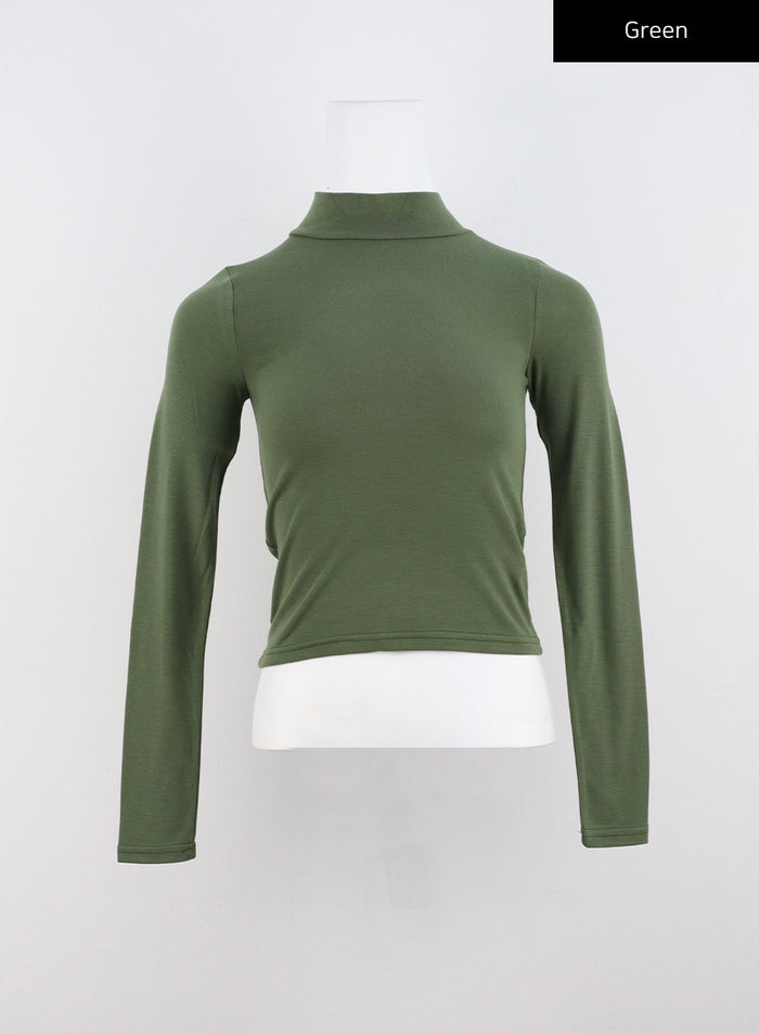 essential-elevated-turtleneck-co318 / Green