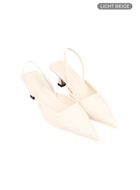 suede-pointed-toe-slingback-kitten-heels-om426 / Light beige