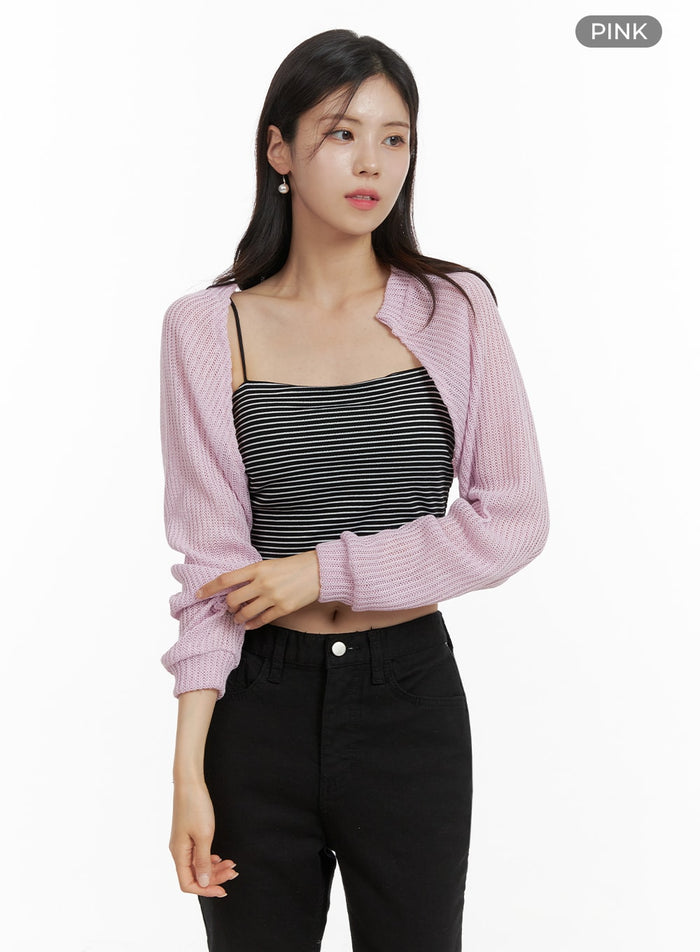 summer-bolero-shrug-oa423 / Pink