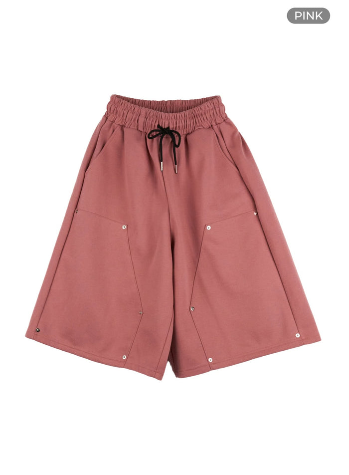 stud-wide-sweatpants-cu420 / Pink