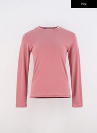 regular-fit-long-sleeve-t-shirt-oo323 / Pink