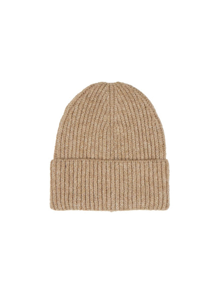 solid-knit-beanie-cn426 / Beige