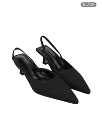 suede-pointed-toe-slingback-kitten-heels-om426 / Black