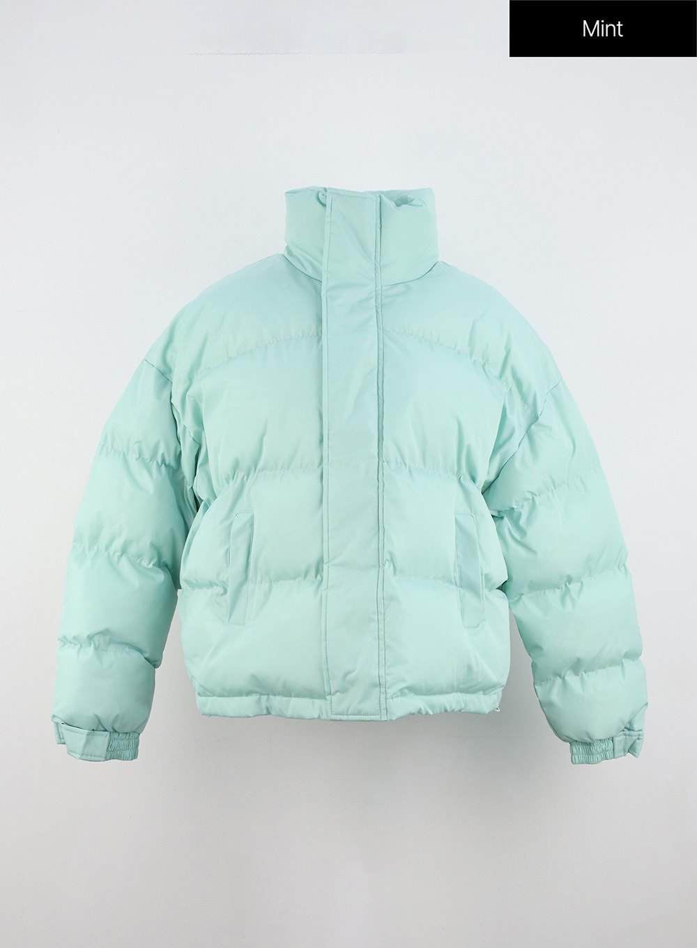 oversized-half-turtle-neck-puffer-jacket-in322 / Mint