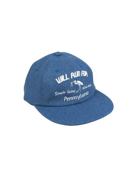 lettering-embroidered-hat-cn426 / Blue