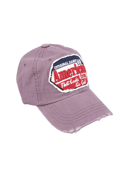 distressed-patch-cap-cn401 / purple