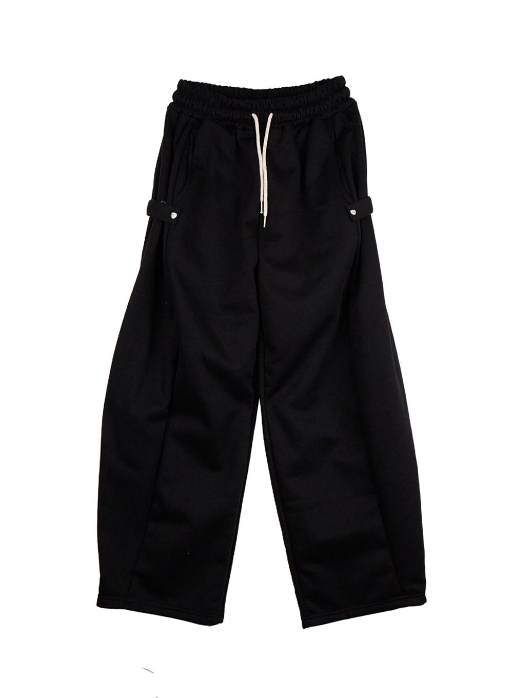 chic-button-detail-sweatpants-od412 / Black