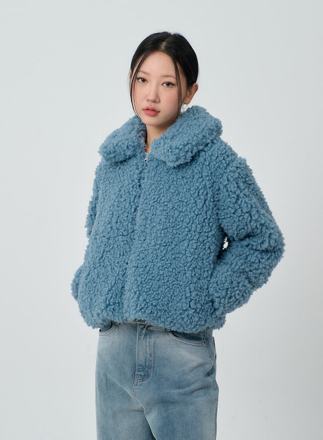 Faux Fur Cropped Jacket CJ304