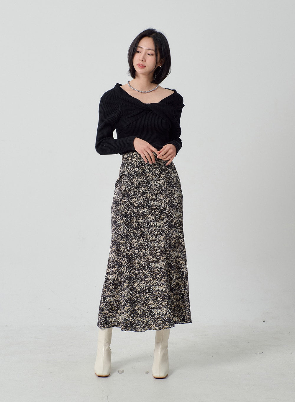 Mixed Color Maxi Skirt OJ300