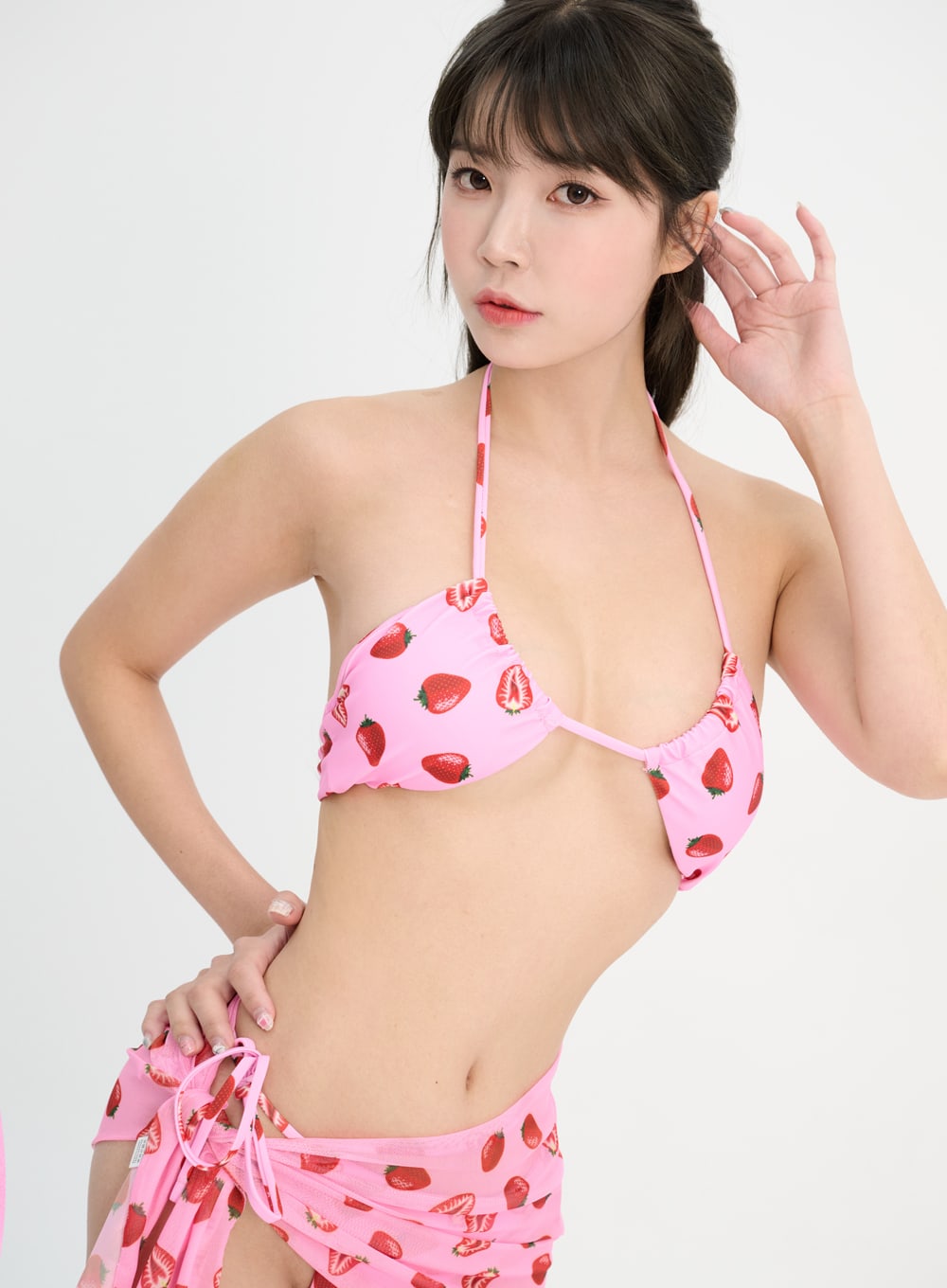 Strawberry Bikini And Sarong Set IM302