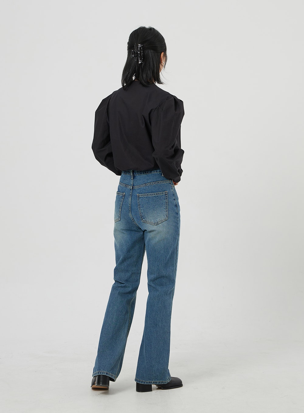 High Waist Bootcut Jeans OM303