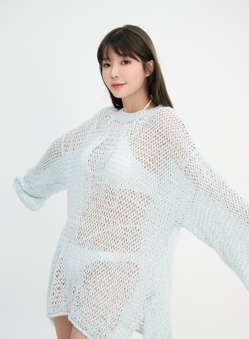 Mesh Cover-Up Sweater IM302