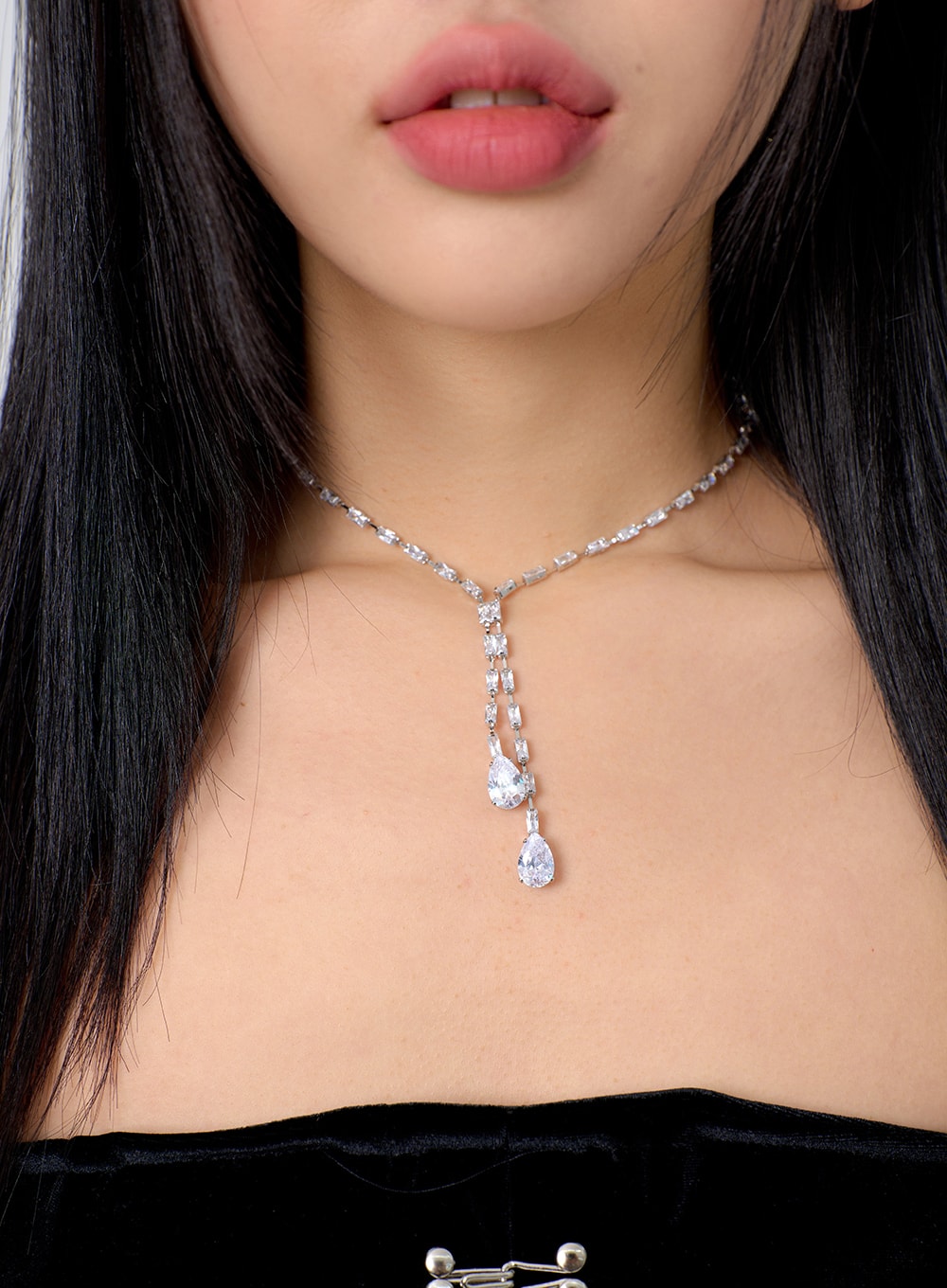 Gemstone Drop Necklace BJ331