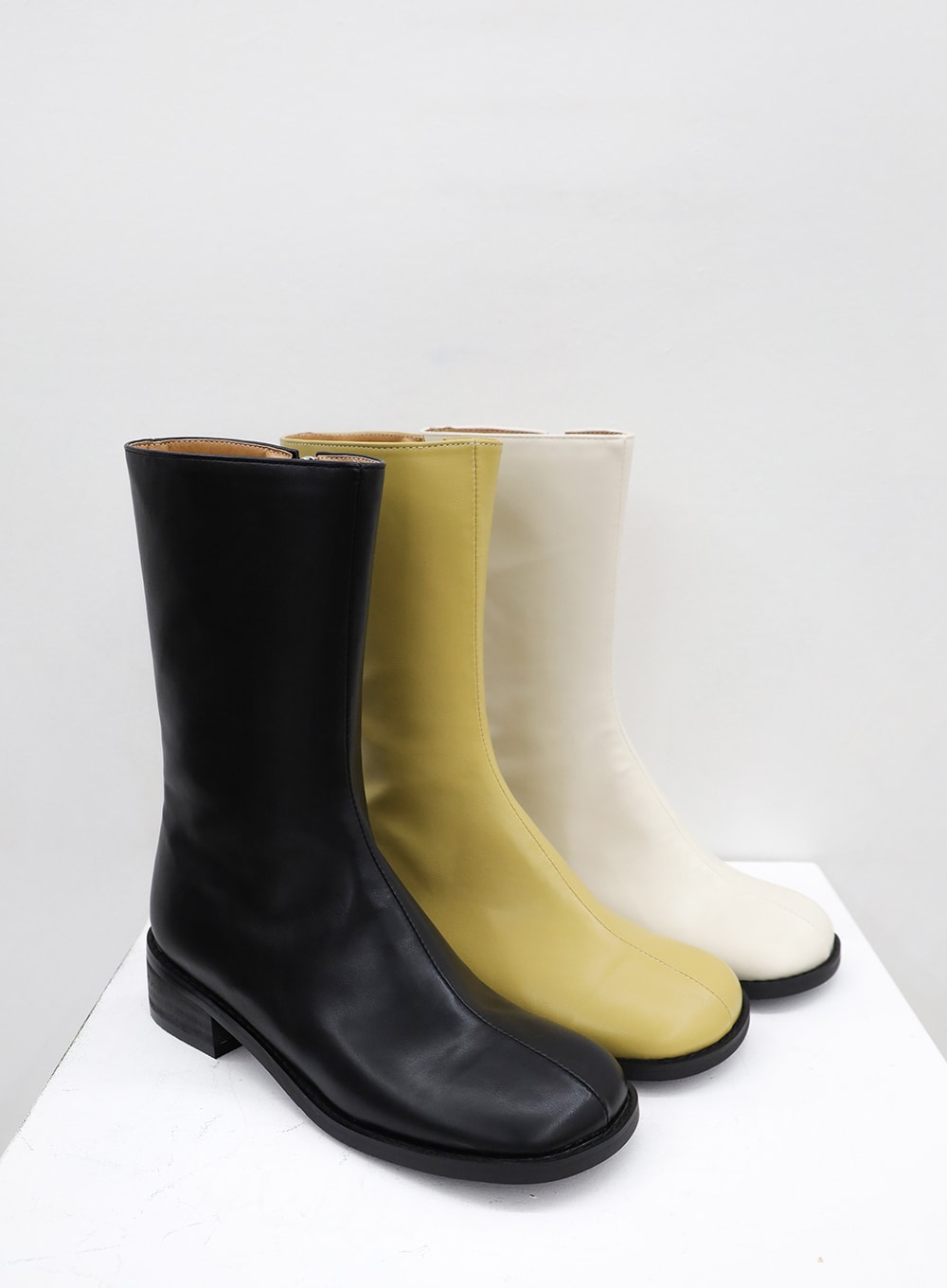 Basic Mid-Calf Round Boots OU12