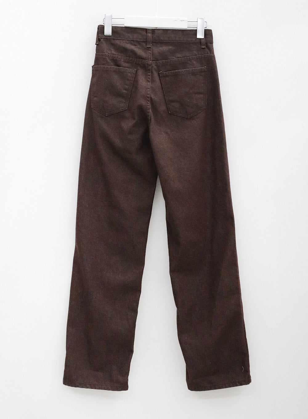 Washed Dark Brown Straight Fit Pants OG24