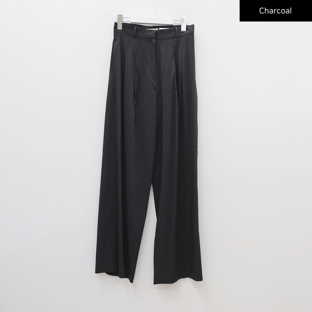 Wide Leg Tailored Pintuck Trousers CM3